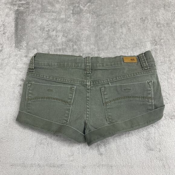 RSQ Malibu Short Women’s Size 1 DENIM JEAN SHORTS Green - Picture 3 of 5